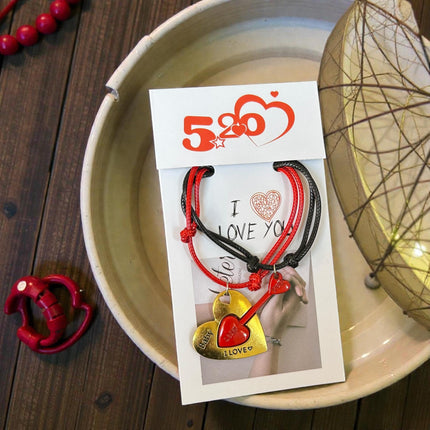 12 Pulseras Parejas Corazon con Flecha $13.7 c/u