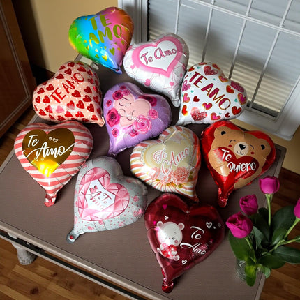 10 Globos Corazon San  Valentin 15 Pulgadas $3.5 c/u