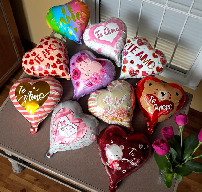 10 Globos Corazon San  Valentin 15 Pulgadas $3.5 c/u