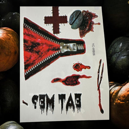 12 STICKERS CICATRIZ HALLOWEEN $8.25 C/U