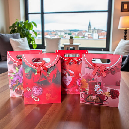 12 Bolsas Velcro "San Valentin" para Regalo $4.5 c/u