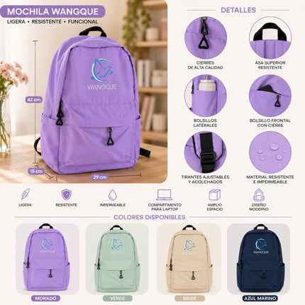 Mochila Escolar "Wangque" Colores