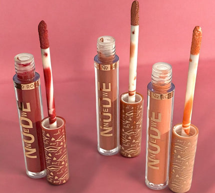 Set 6 Labiales liquidos Nude Plata