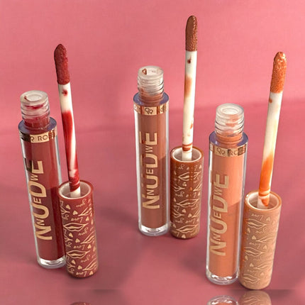 Set 6 Labiales liquidos Nude Plata