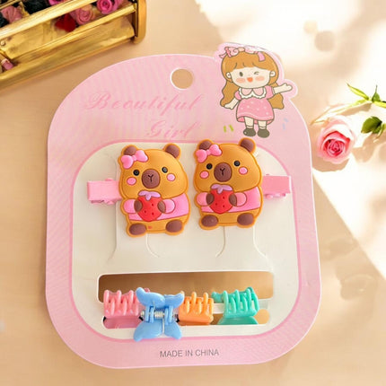 12 Sets Pasdores Capibaras/Labubus con Piojitos para Cabello $7 c/u