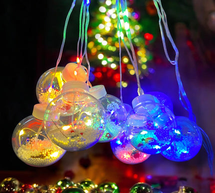 Luces Navideñas esfera con Muñeco de Nieve