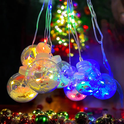 Luces Navideñas esfera con Muñeco de Nieve