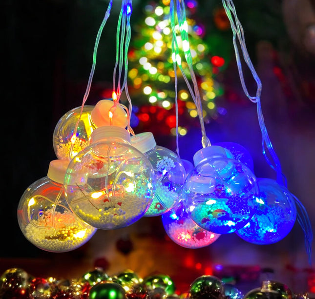 Luces Navideñas esfera con Muñeco de Nieve