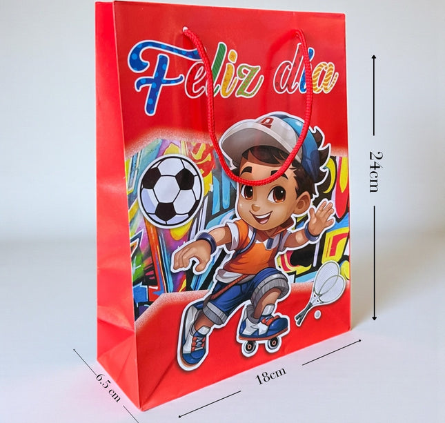 12 Bolsas para Regalo "Feliz Dia" $5.9 c/u