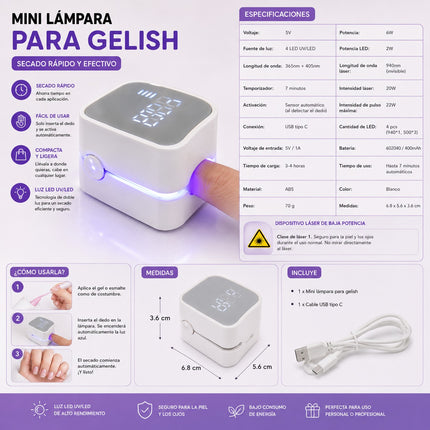 Exclusivo Tienda en linea 💥💎Lampara para Uñas Gelish de Bolsillo
