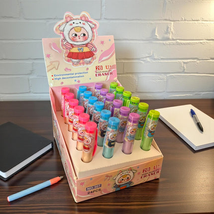 24 Gomas Retractiles Animalitos Colores $6 c/u