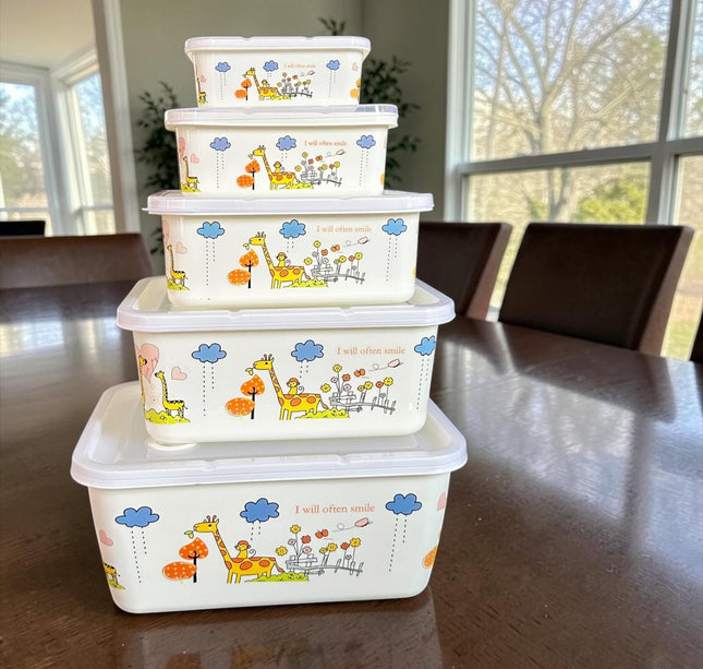 Sets de 5 Toppers Recatgulares con Estampado Animalitos