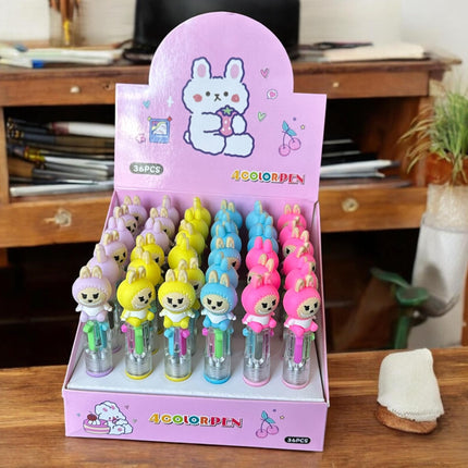 36 Lapiceros Multitintas Labubus Ch $8 c/u
