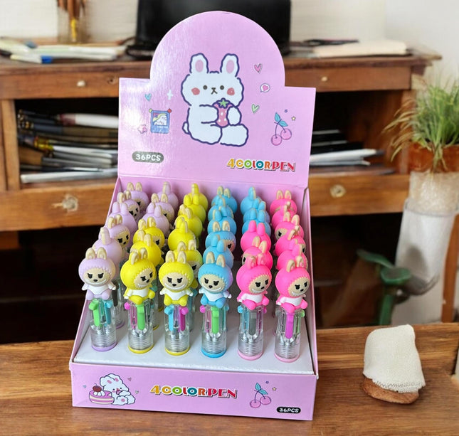 36 Lapiceros Multitintas Labubus Ch $8 c/u
