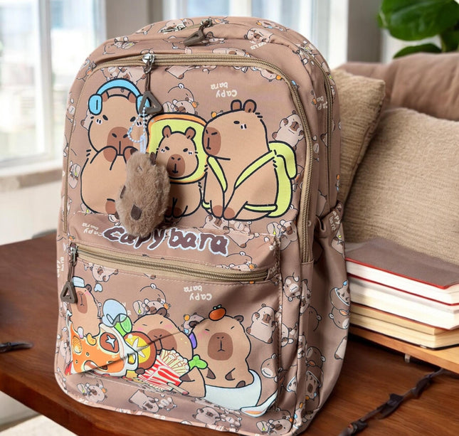 Mochila Capibara Escolar Colores
