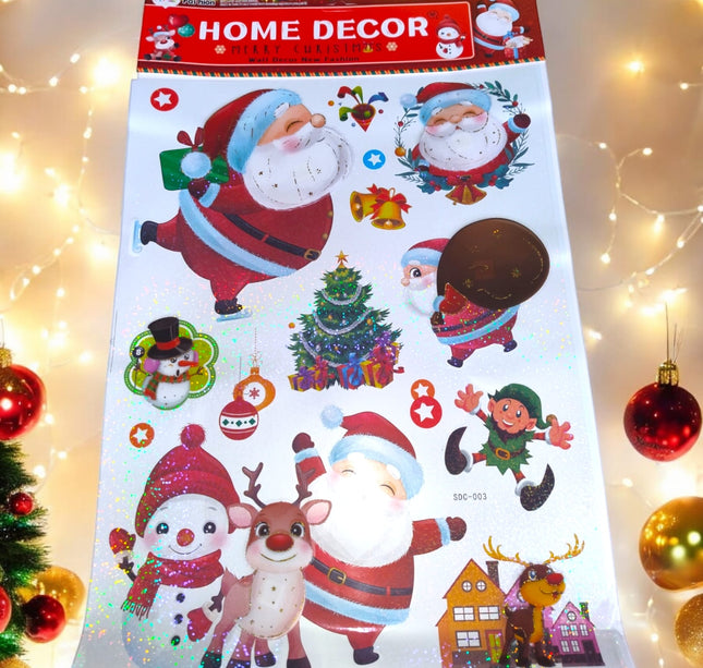 10 Planillas Calcomania 3D Stickers de Santa Claus  $21.6 c/u