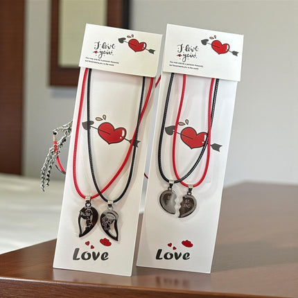 12 Set Collares Parejas Corazón "Love" $10 c/u
