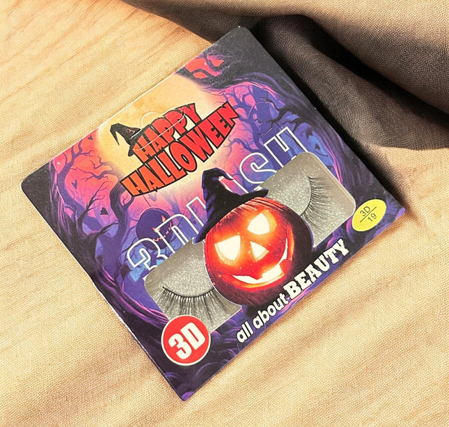 12 Pestañas Clasicas Halloween $7.5 c/u