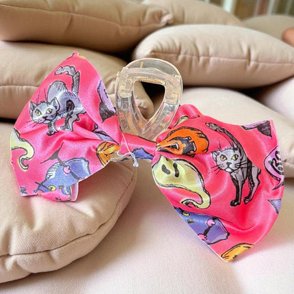 12 Pinzas Moños Halloween Estampados $8 c/u