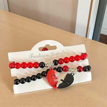 12 Pulseras Pajeras Bicolor Corazon "San Valentin" $16 c/u