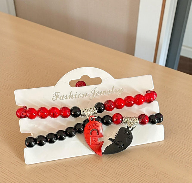 12 Pulseras Pajeras Bicolor Corazon "San Valentin" $16 c/u