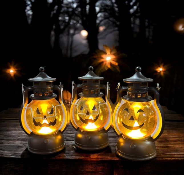 6 Lamparas Calabacita Halloween Parafina $21 c/u
