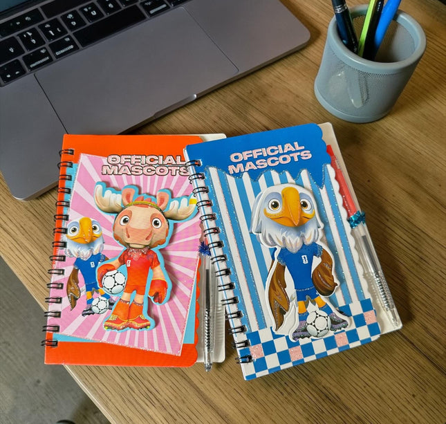 12 Libretitas Mundialistas 3D Con Lapicero $9.5 c/u