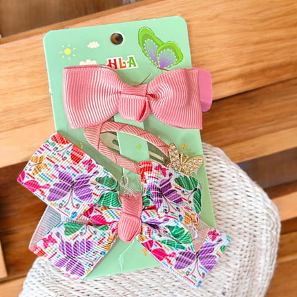 12 Sets de Pasadores con Moños Mariposas $5.9 c/u