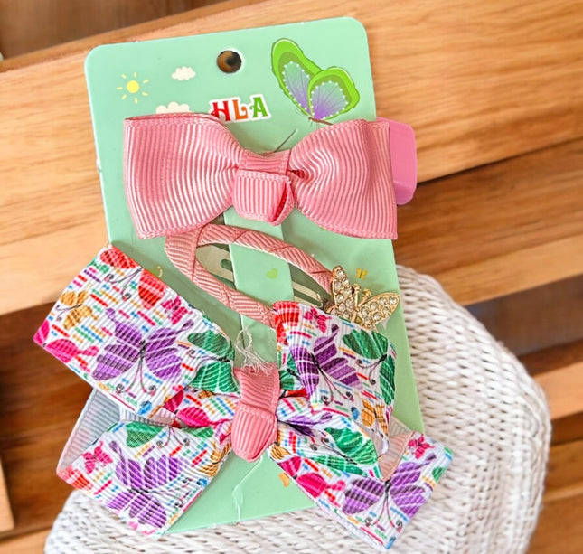 12 Sets de Pasadores con Moños Mariposas $5.9 c/u