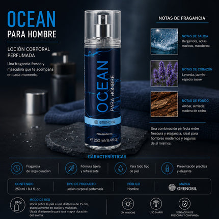 Loción para Hombre "Ocean" 250ML Grenobil