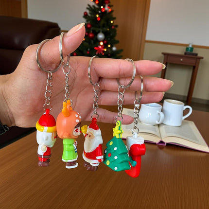 12 Llaveros Navideños Figuras 3D $4.9 c/u