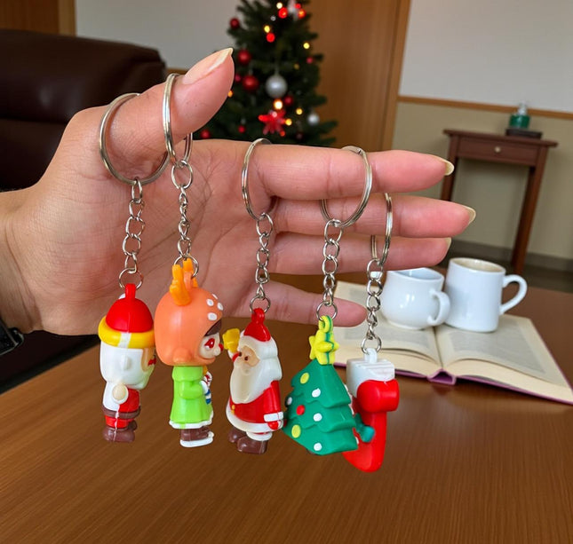 12 Llaveros Navideños Figuras 3D $4.9 c/u