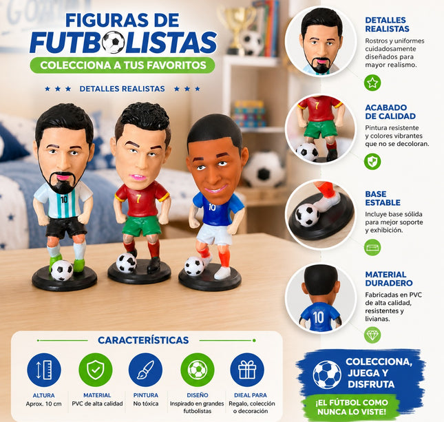 Muñecos Jugador Cabezón de 10CM Mundialistas