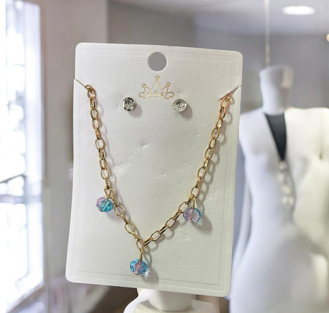 12 Sets aretes y collares pedrería $6.12 c/u