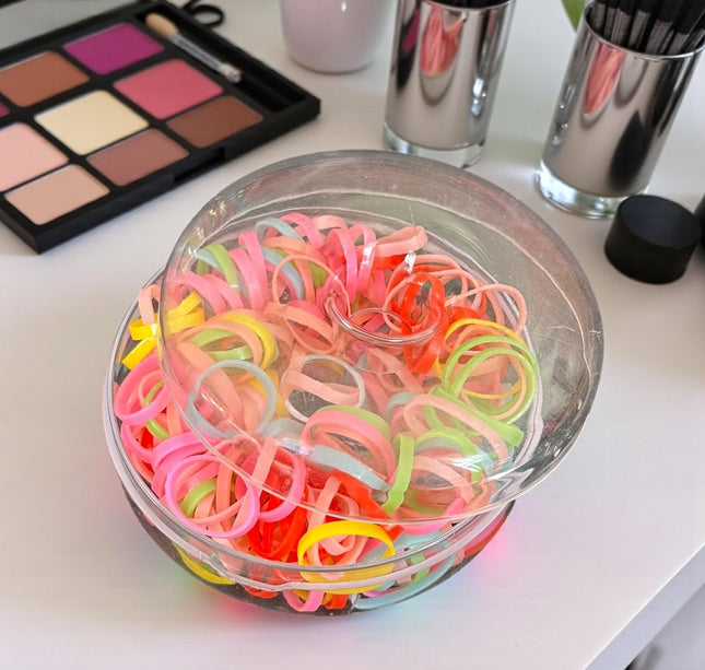 12 Estuches Donas con Ligas para Cabello $11.5 c/u