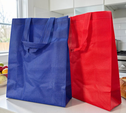 12 Bolsas Reutilzables Medianas Colores 38CM*29CM $6 c/u
