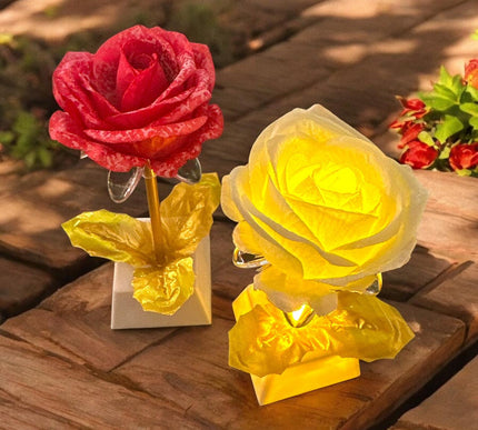 3 Rosas Eternaa de Luz con Base $45 c/u