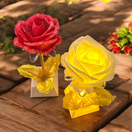 3 Rosas Eternaa de Luz con Base $45 c/u