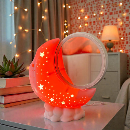 Lampara Luna con Espejo Aumento Luz