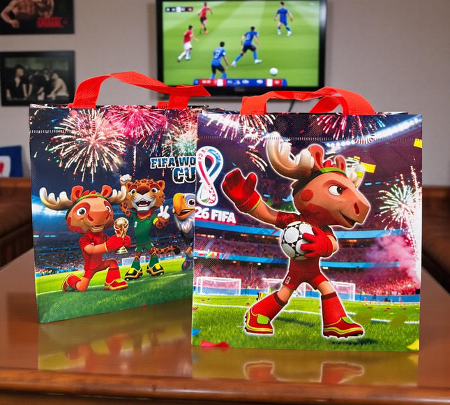 12 Bolsas Mascotas Mundialistas Reutilizables $6.5 c/u