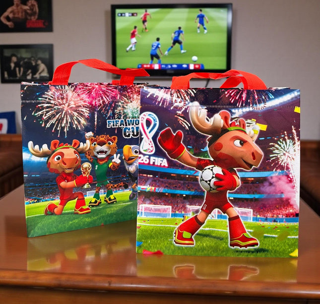 12 Bolsas Mascotas Mundialistas Reutilizables $6.5 c/u