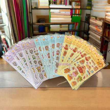 20 Planilla Stickers Labubus/Capibara $4.95 c/u