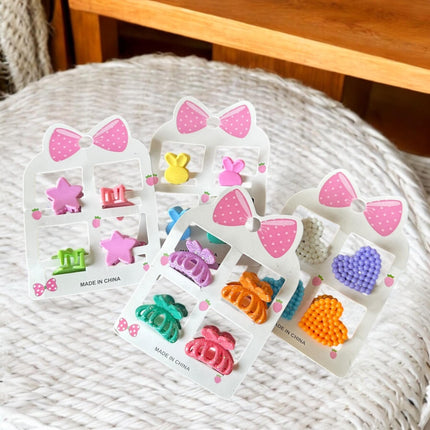 12 Sets de Mini Pinzas para Cabello Figuras $6.75 c/u