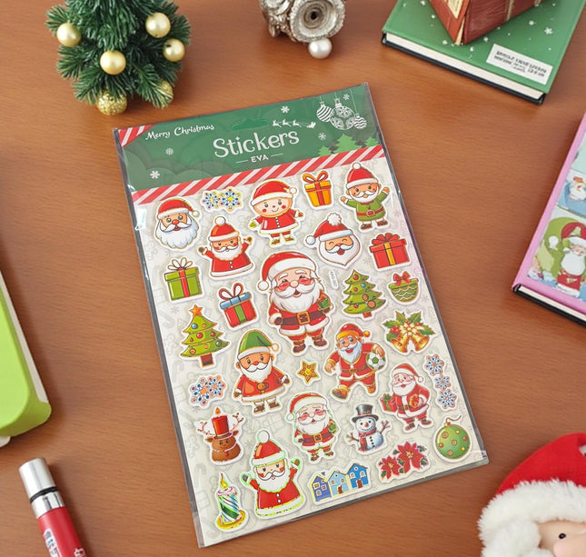 12 Stickers Navideños Santa $18 c/u