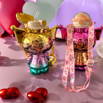 2 Botella Kuromi Metalizada con Accesorios $85 c/u