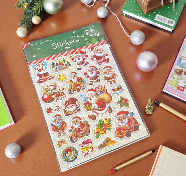 12 Stickers Navideños Santa $18 c/u