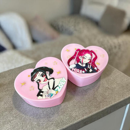Joyero Guerreras K-Pop con Espejo en Forma de Corazon