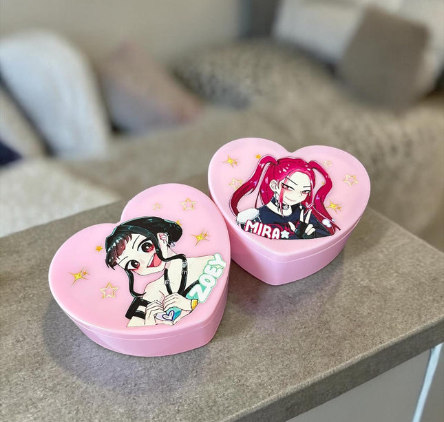 Joyero Guerreras K-Pop con Espejo en Forma de Corazon