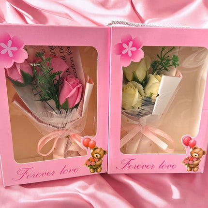 3 Caja con Rosas Jabón Regalo Día del Amor $85 c/u