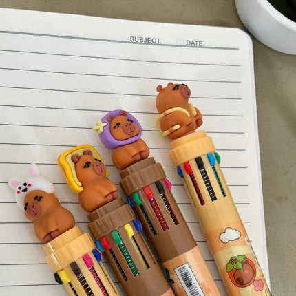 36 Lapiceros Capibara Multitinta Figura 3D $8.5 c/u